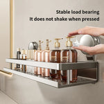 Kylpyhuoneen kulmahylly imukupilla – ilman porausta