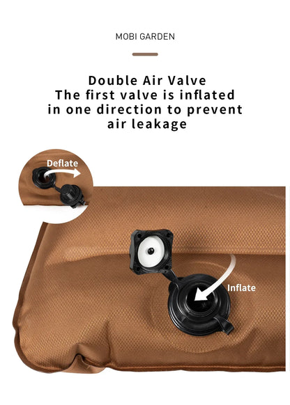 Campingluftmadrass 9cm med Pump