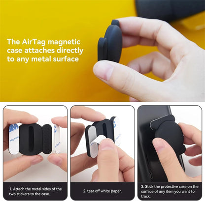 Airtag fodral – magnetiskt silikonfodral för bil, cykel & motorcykel