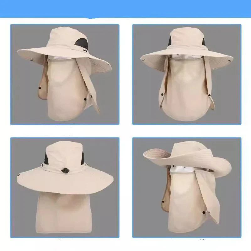 Hengittävästä kankaasta valmistettu aurinkohattu – kokoontaitettava ulkohattu vaellukseen ja kalastukseen