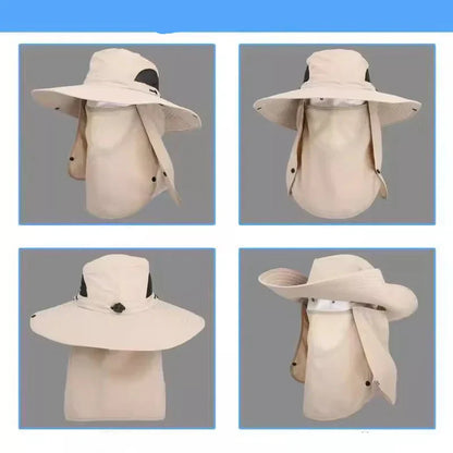 Solhatt med andningsbart tyg – hopfällbar friluftshatt för vandring & fiske