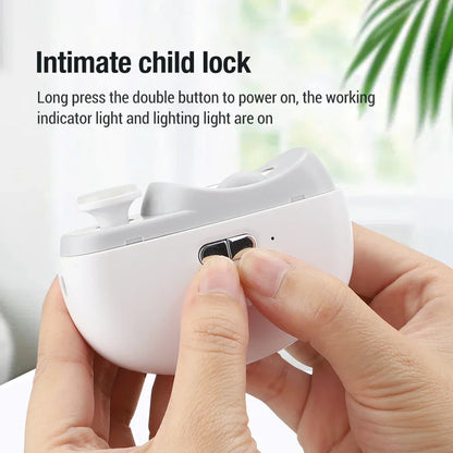 Elektrisk nagelklippare med ljus – automatisk nageltrimmer