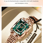 Klocka Karolina (damklocka i stål med kalender & vattenskydd)