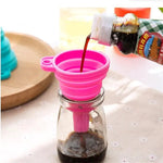 Hopfällbar tratt silikon – praktiskt köksredskap i rött