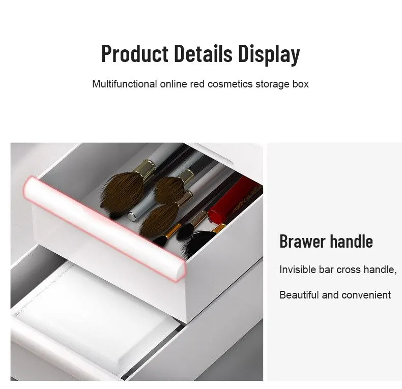 Sminkförvaring – vit låda för makeup & hudvård, plast