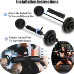 Skivstångsskydd gym – tjock vaddering för knäböj & styrketräning