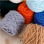 Chenillegarn 2 st – tjockt mjukt garn för filtar, tröjor & halsdukar