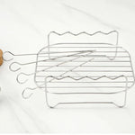 Grillset med spett – fyrkantigt grillställ för ugn & utomhusgrillning