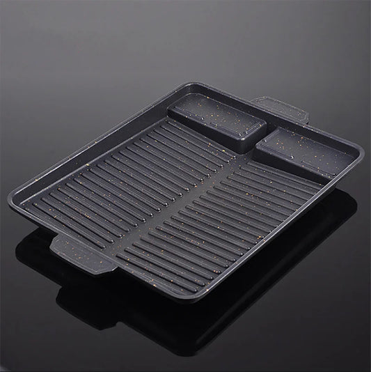 Rektangulär grillplatta – non-stick 32x26 cm för gasolspis