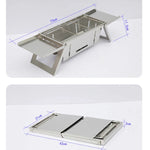 Hopfällbar kolgrill i rostfritt stål – portabel BBQ för hem & camping