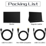 Extern bärbar enkel skärm till dator, spelkonsol, mobil eller laptop