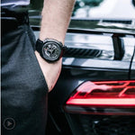 Schweizisk Automatisk Herrklocka 47mm Vattentät Skelettdesign NFC