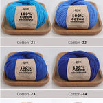 Bomullsgarn 100% – 6-pack mjukt garn för virkning & stickning