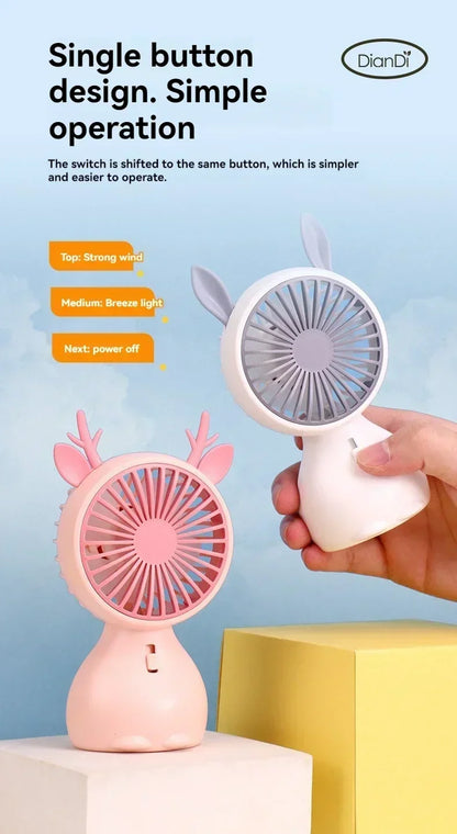 Mini USB-tuuletin lampulla – kannettava ja ladattava