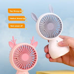 Mini USB-Fläkt med Lampa – Portabel & Laddningsbar