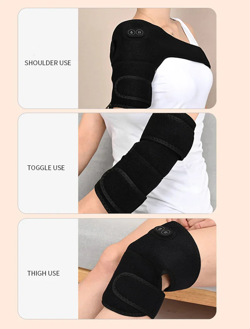 Elektriskt axelstöd – värme- & vibrationsmassage för axel/knä