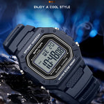 LED sportklocka herr – rektangulär digital display