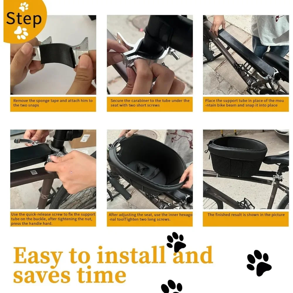 Hundcykelkorg med sele