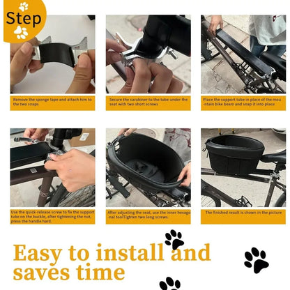 Hundcykelkorg med sele