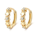 Eleganta örhängen – hoops med stjärnor, månar & pärlor