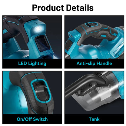 Sladdlös handdammsugare – passar Makita 18V batteri