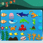 Montessori filtbräda med bondgårdsdjur