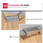 Hopfällbar kolgrill i rostfritt stål – portabel BBQ för hem & camping