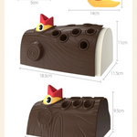 Montessori Hackspettslek – Magnetiskt mata mask-spelet