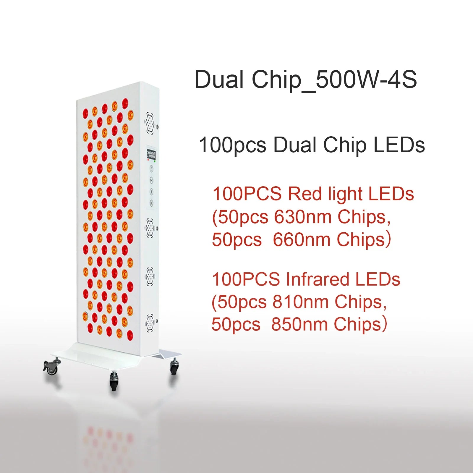 LED ljuspanel dual chip – rött & infrarött ljus för ansikte & kropp