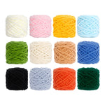 Chenillegarn 2 st – tjockt mjukt garn för filtar, tröjor & halsdukar