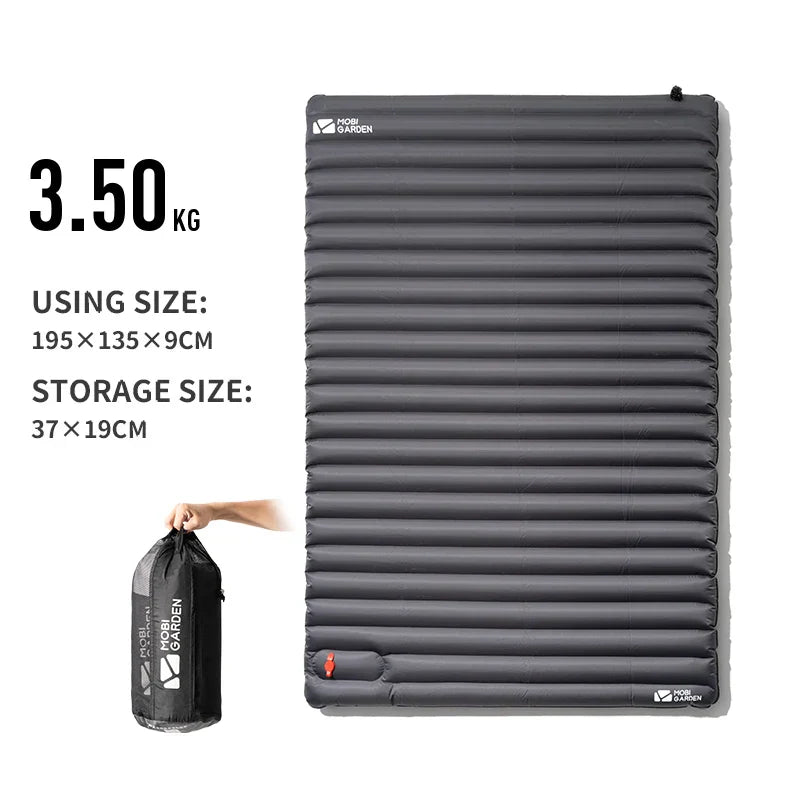 Campingluftmadrass 9cm med Pump