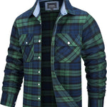 Oversize Herrskjorta – lätt jacka i bomull & flanell med fickor