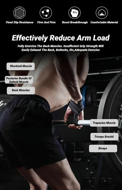 Träningsremmar – 2 st greppstöd för gym & marklyft