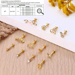 Örhängeset Nora (12-pack örhängen för piercing & brosk – stål & zirkoner)