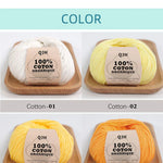 Bomullsgarn 100% – 6-pack mjukt garn för virkning & stickning