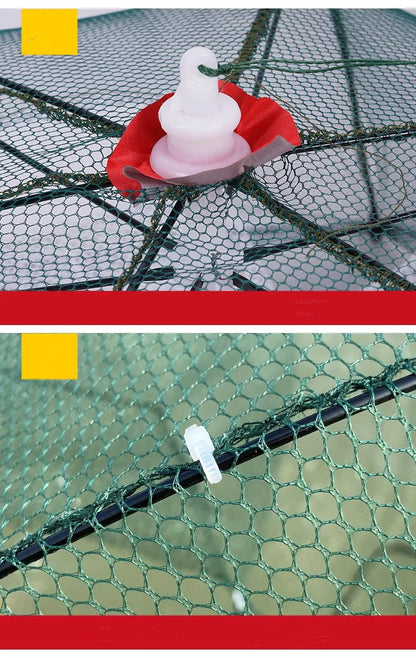 Fiskefälla – hopfällbart nät med 4–24 ingångar