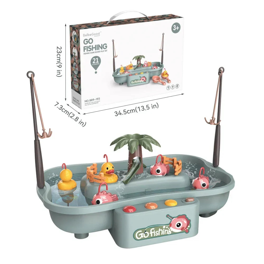 Elektriskt fiskespel med musik & ljus – 21 delar interaktiv lek