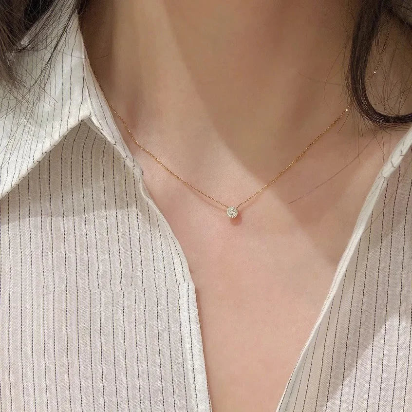 Kristallhalsband dam – zirkonia berlockhalsband för fest & vardag