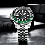 Lyxig herrklocka – mekanisk automat med safirglas