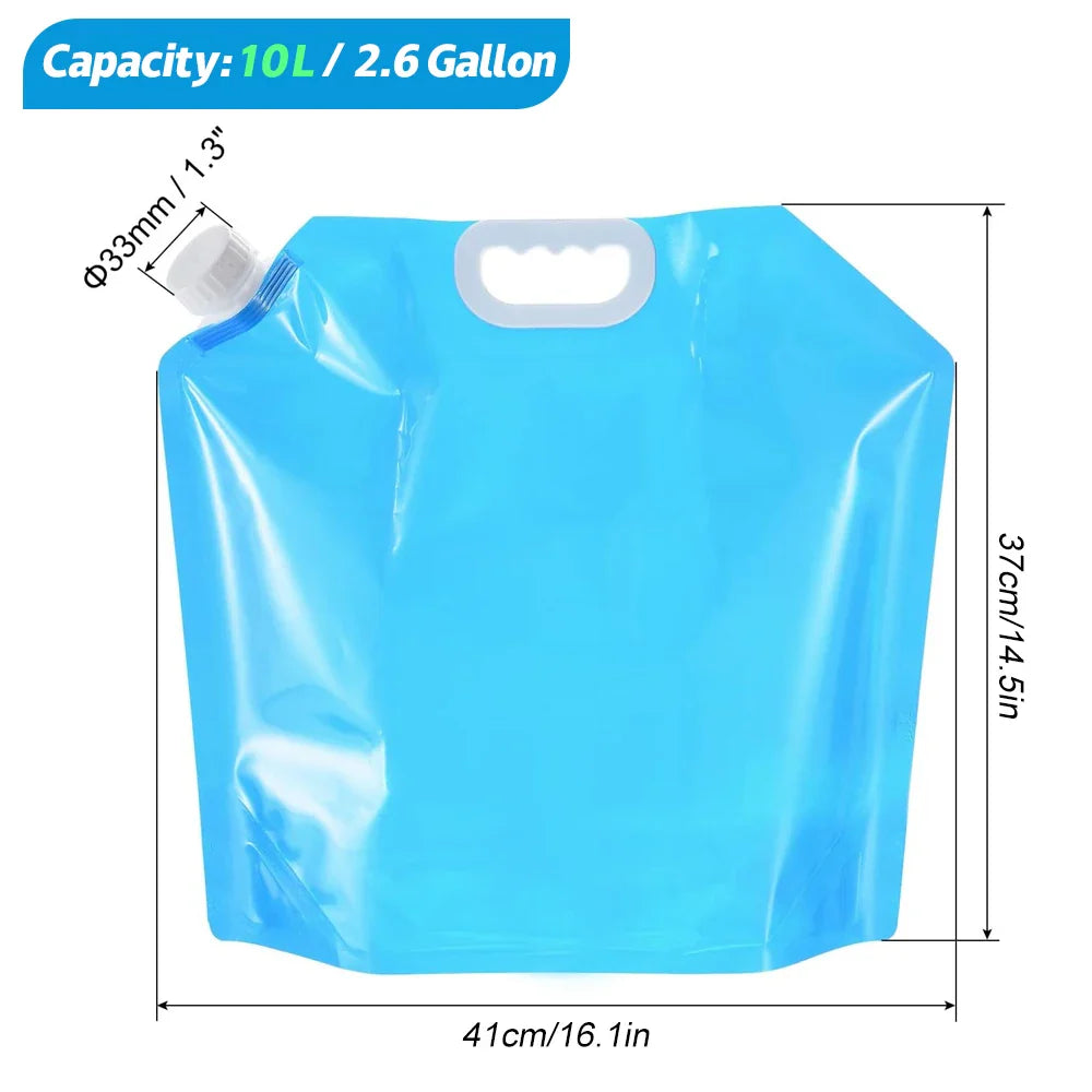 Hopfällbar vattenpåse – campingdunk för vattenförvaring 5–10 liter