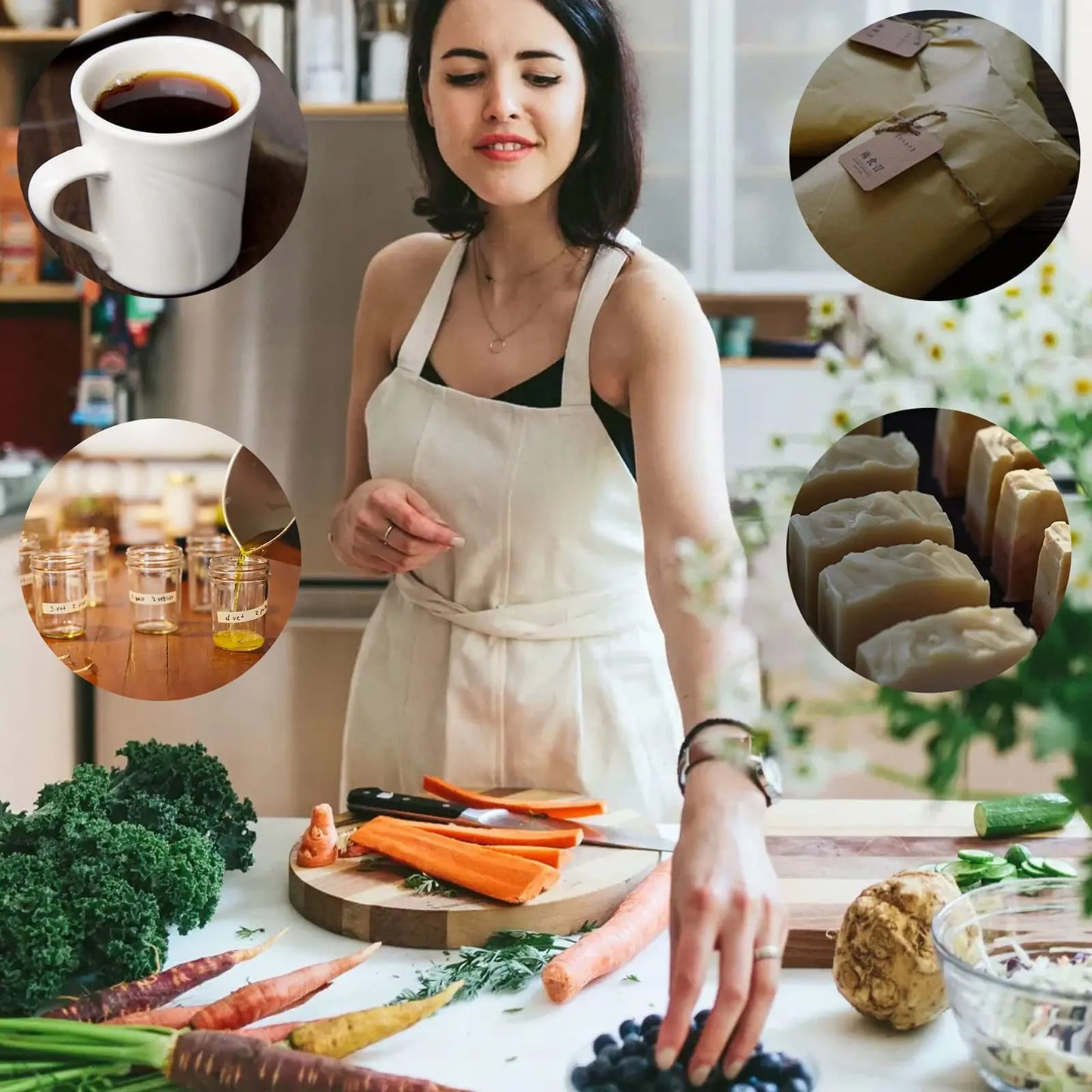 Digital köksvåg – 5 kg/1 g rostfri hushållsvåg med LED-display