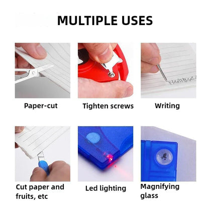 Multiverktygskort – schweizisk armékniv i kortformat för camping & överlevnad