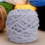 Chenillegarn 2 st – tjockt mjukt garn för filtar, tröjor & halsdukar