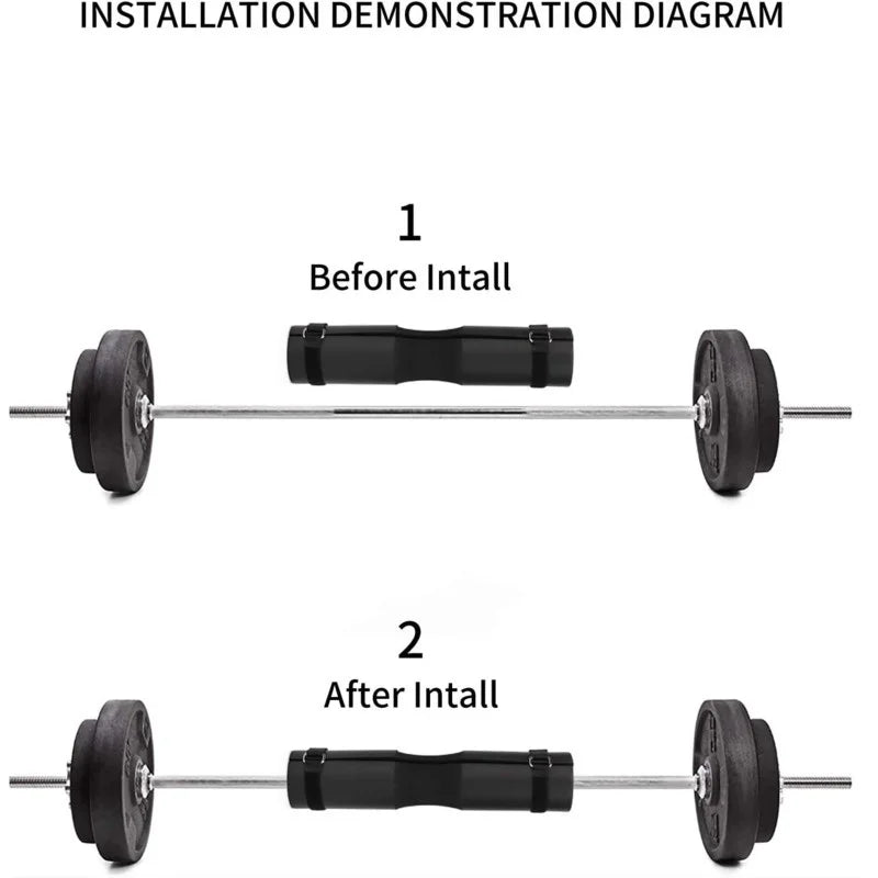 Skivstångsskydd gym – tjock vaddering för knäböj & styrketräning