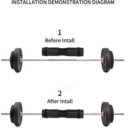Skivstångsskydd gym – tjock vaddering för knäböj & styrketräning