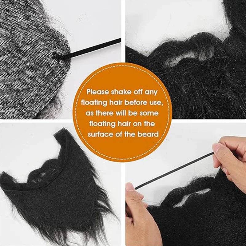 Falskt skägg maskerad – party- & halloween-skägg i flera färger