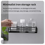 Svart hörnhylla dusch & kök – utan borrning