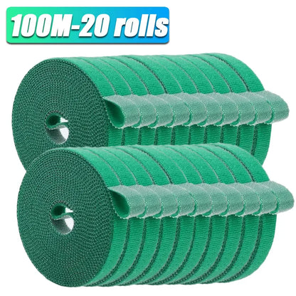 Justerbara växtband med kardborre – 5–120 m återanvändbara växtstöd