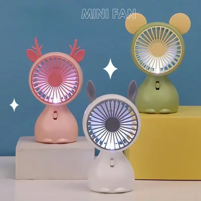 Mini USB-tuuletin lampulla – kannettava ja ladattava