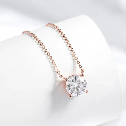 Halsband Cornelia (roséfärgat halsband med gnistrande sten 1–5 ct)